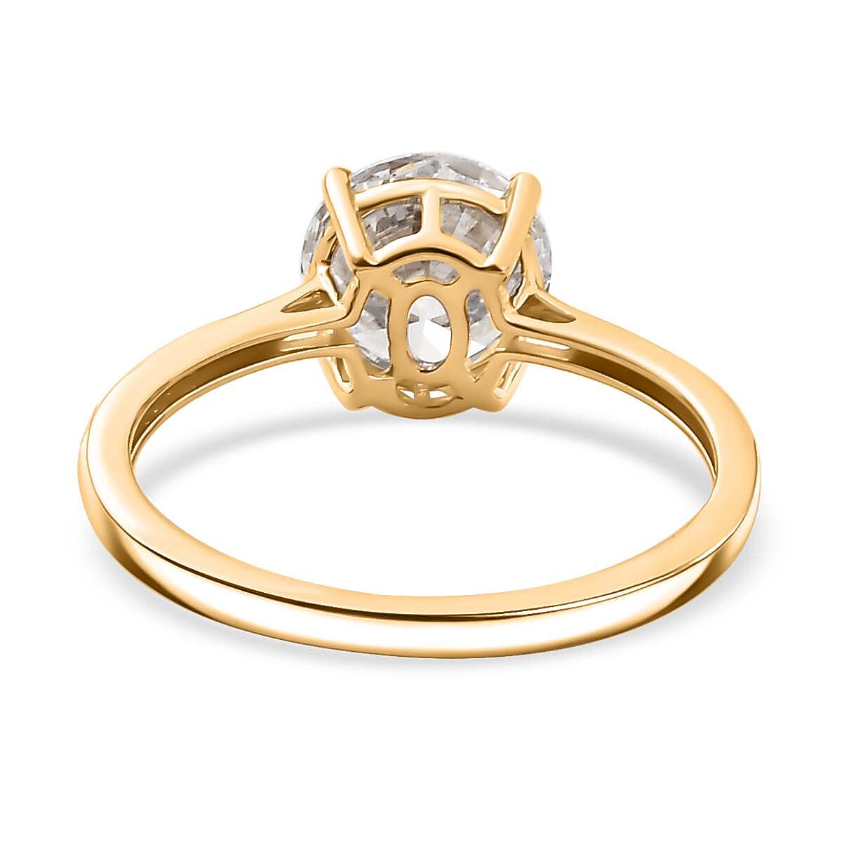 IGI Certified 14K Yellow Gold Luxuriant Lab Grown Diamond (E-F, VS) Solitaire Ring (Size 10.0) (Del. in 10-15 Days) 2.00 ctw image number 4