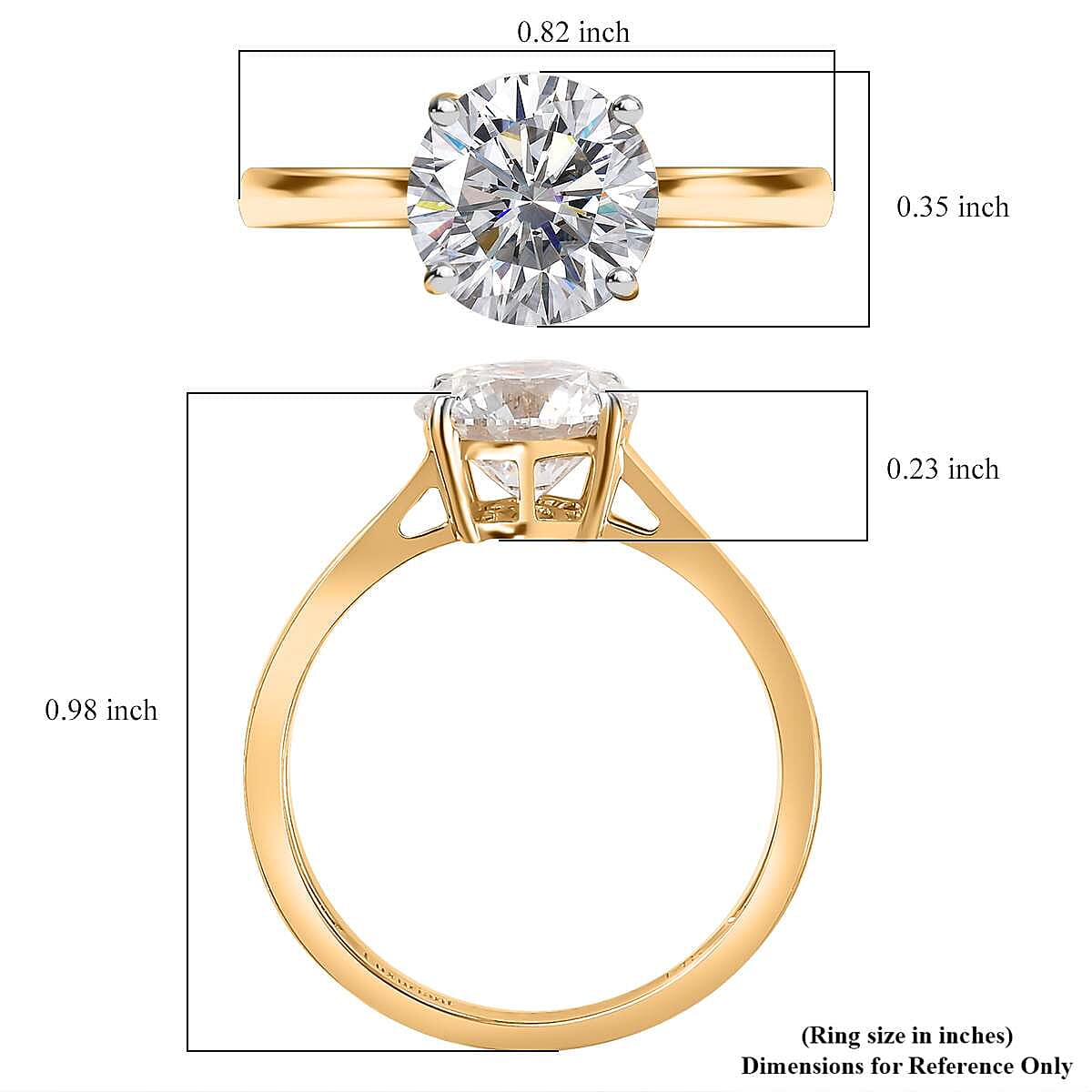 IGI Certified 14K Yellow Gold Luxuriant Lab Grown Diamond (E-F, VS) Solitaire Ring (Size 10.0) (Del. in 10-15 Days) 2.00 ctw image number 5