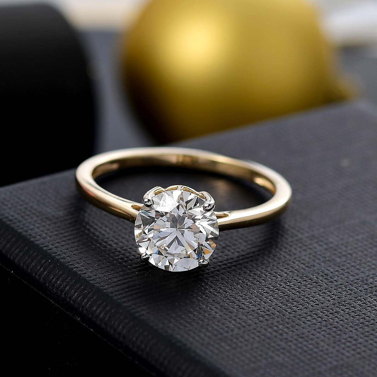 IGI Certified 14K Yellow Gold Luxuriant Lab Grown Diamond (E-F, VS) Solitaire Ring (Size 10.0) (Del. in 10-15 Days) 2.00 ctw image number 1