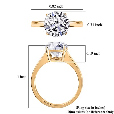 IGI Certified Luxuriant Lab Grown Diamond E-F VS 2.00 ctw Solitaire Ring in 14K Yellow Gold (Size 8.0)