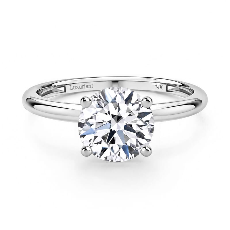 IGI Certified Luxuriant Lab Grown Diamond E-F VS 3.00 ctw Solitaire Ring in 14K White Gold (Size 6.0)