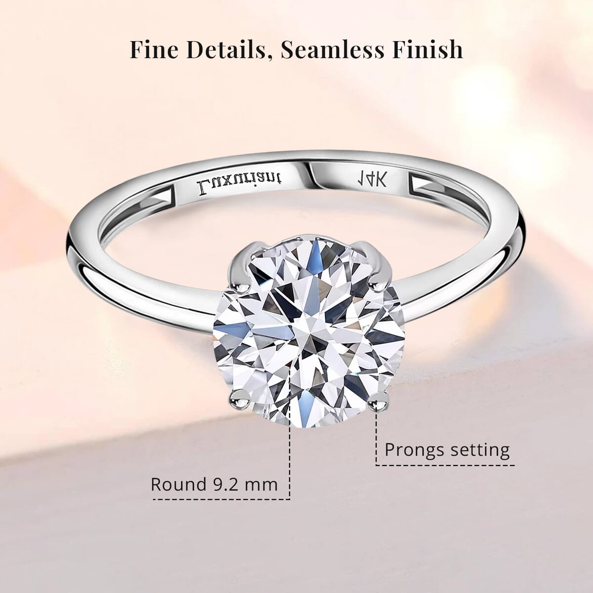 IGI Certified Luxuriant Lab Grown Diamond E-F VS1 3.00 ctw Solitaire Ring in 14K White Gold (Size 6.0) (Del. in 10-15 Days) image number 5