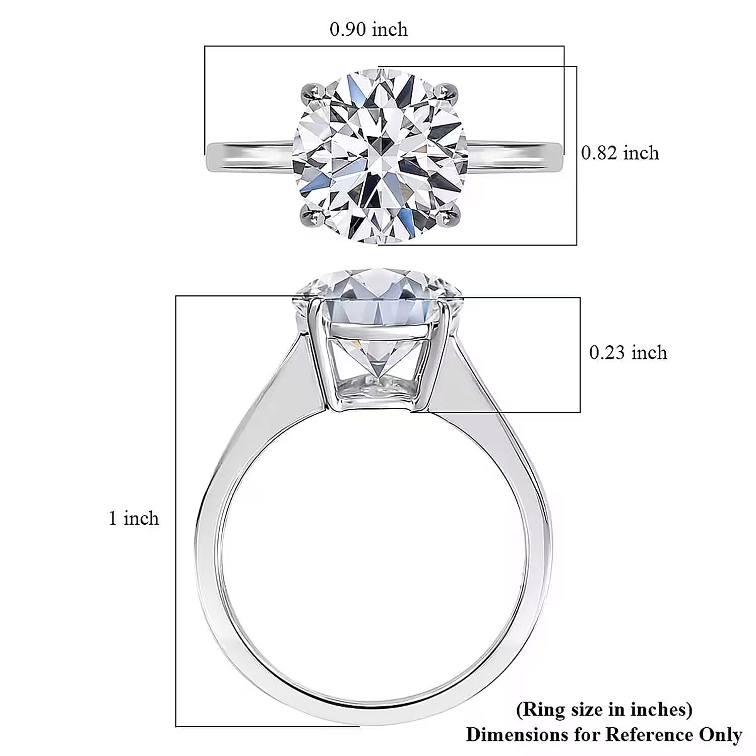 IGI Certified Luxuriant Lab Grown Diamond E-F VS 3.00 ctw Solitaire Ring in 14K White Gold (Size 6.0)
