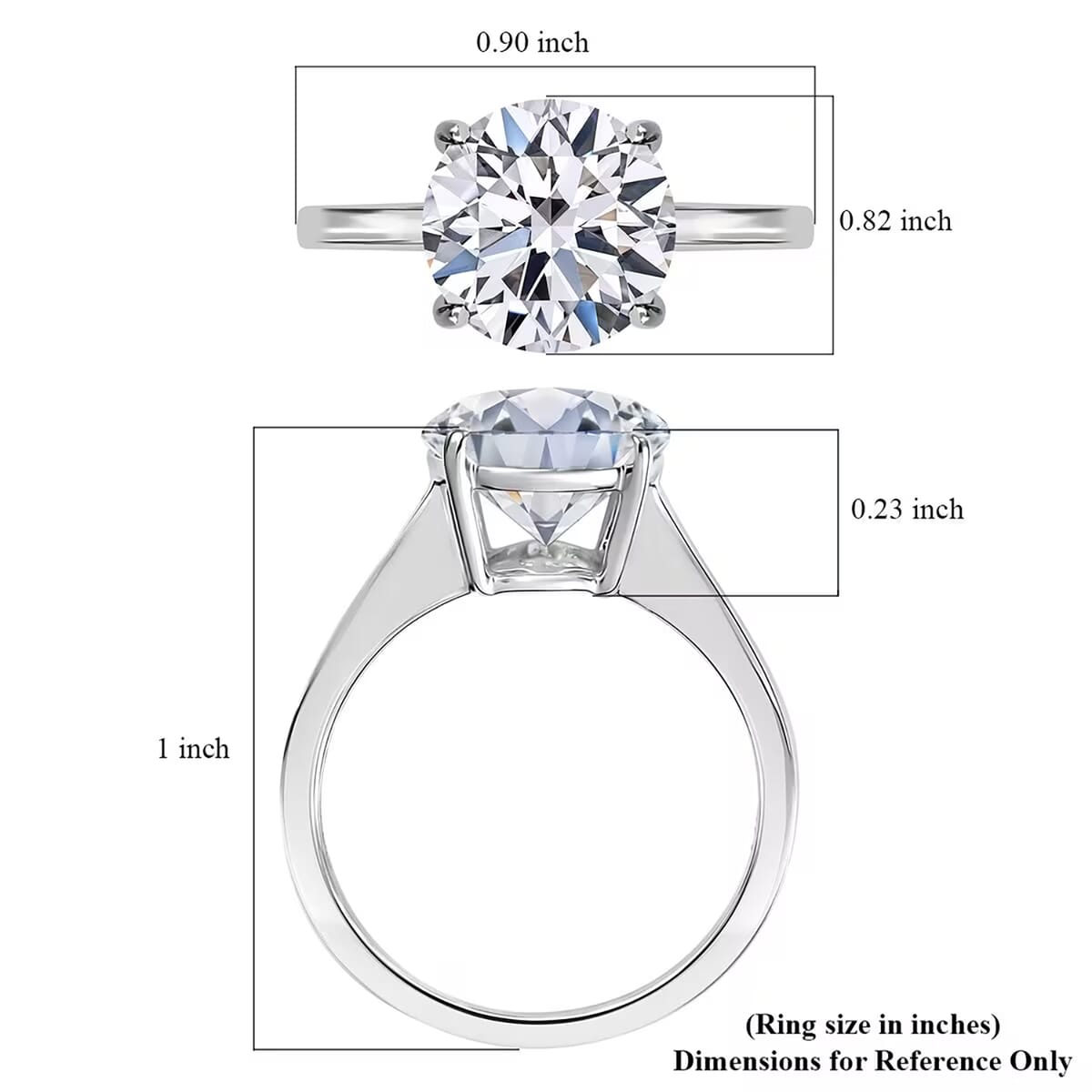 IGI Certified Luxuriant Lab Grown Diamond E-F VS1 3.00 ctw Solitaire Ring in 14K White Gold (Size 6.0) (Del. in 10-15 Days) image number 9