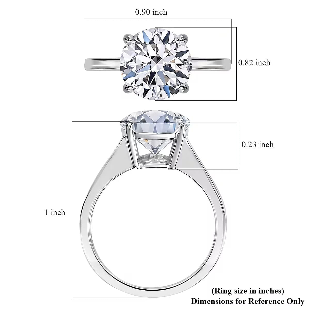 IGI Certified Luxuriant Lab Grown Diamond E-F VS 3.00 ctw Solitaire Ring in 14K White Gold (Size 7.5) (Del. in 10-15 Days) image number 10