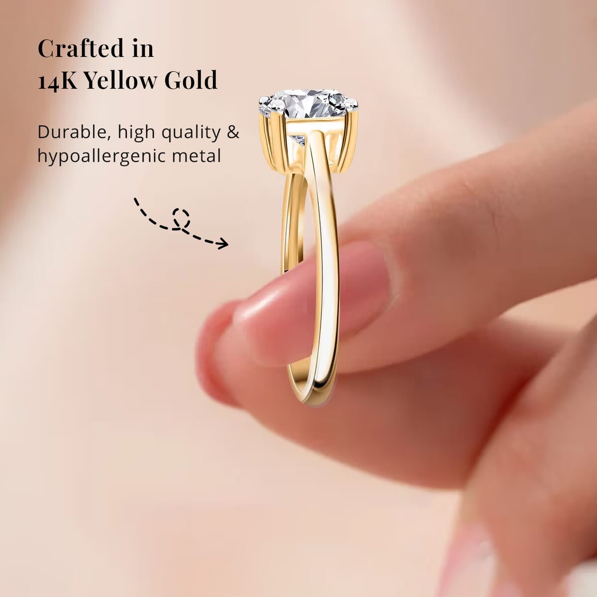 IGI Certified Luxuriant Lab Grown Diamond E-F VS 3.00 ctw Solitaire Ring in 14K Yellow Gold (Size 10.0) (Del. in 10-15 Days) image number 4
