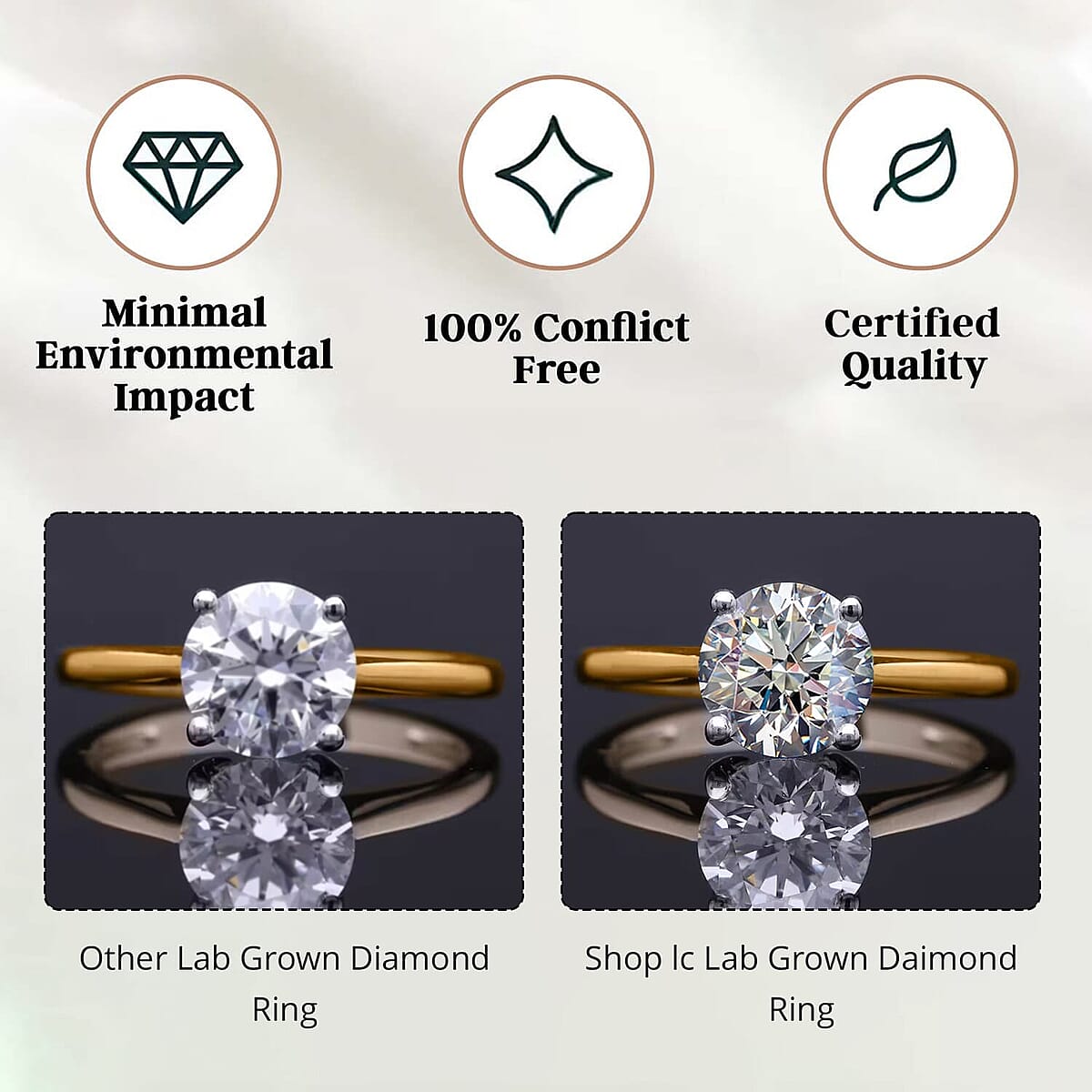 IGI Certified Luxuriant Lab Grown Diamond E-F VS 3.00 ctw Solitaire Ring in 14K Yellow Gold (Size 5.0) (Del. in 10-15 Days) image number 6