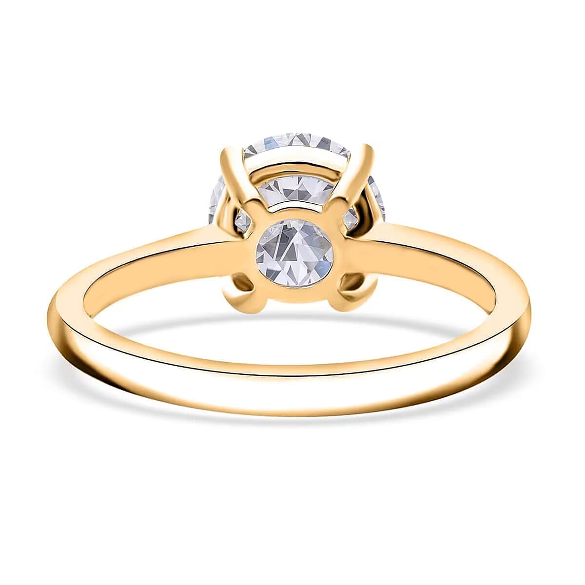 IGI Certified Luxuriant Lab Grown Diamond E-F VS 3.00 ctw Solitaire Ring in 14K Yellow Gold (Size 5.0) (Del. in 10-15 Days) image number 8