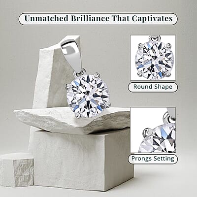 IGI Certified Luxuriant Lab Grown Diamond E-F VS 1.00 ctw Solitaire Pendant without Chain in 14K White Gold (Del. in 10-15 Days)