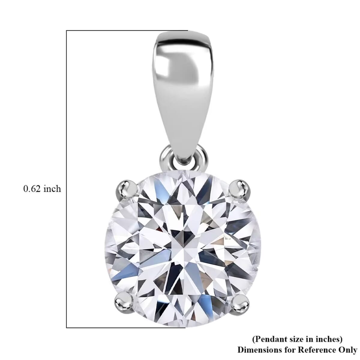 IGI Certified 14K White Gold Luxuriant Lab Grown Diamond (E-F, VS) Solitaire Pendant (Del. in 10-15 Days) 1.00 ctw image number 6