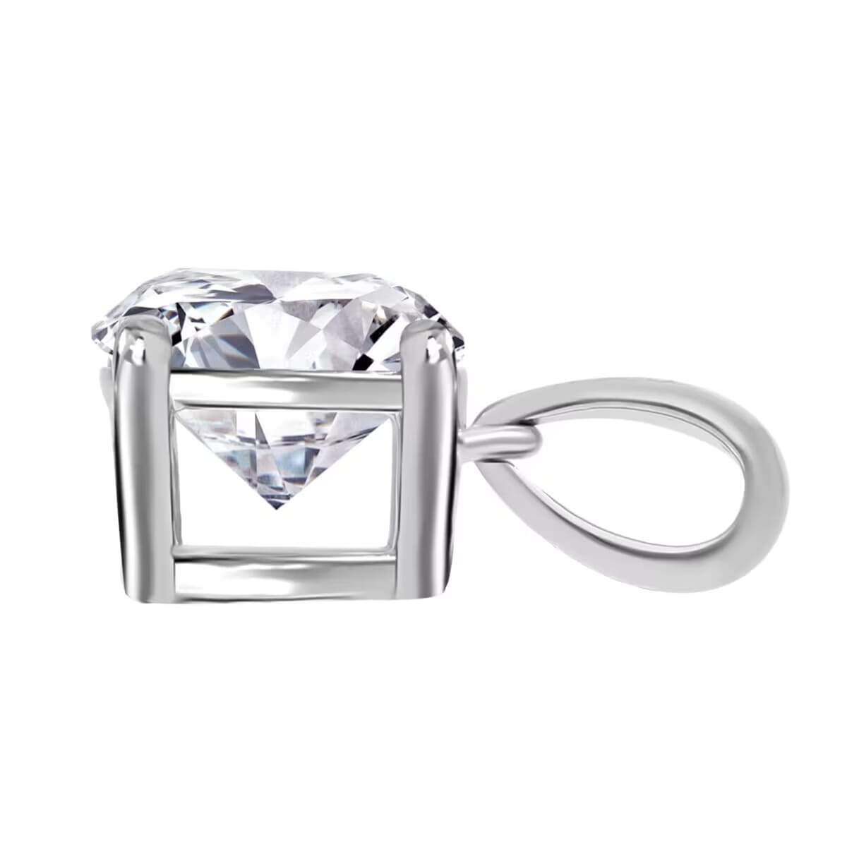 IGI Certified 14K White Gold Luxuriant Lab Grown Diamond (E-F, VS) Solitaire Pendant (Del. in 10-15 Days) 1.00 ctw image number 7