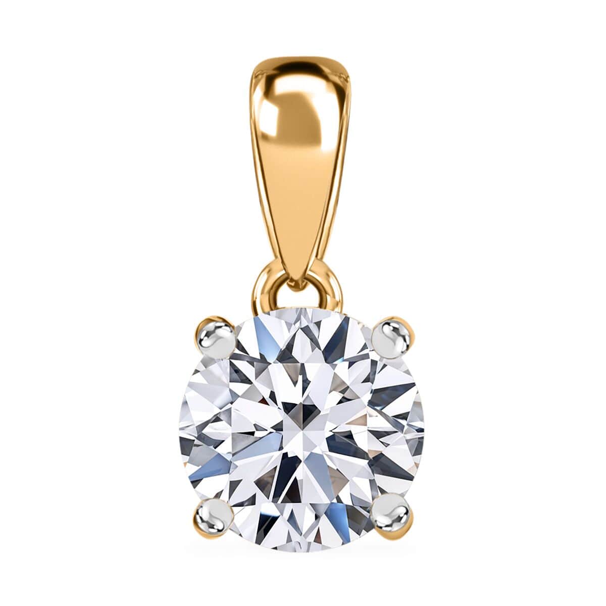 IGI Certified Luxuriant Lab Grown Diamond E-F VS 1.00 ctw Solitaire Pendant in 14K Yellow Gold (Del. in 10-15 Days) image number 0