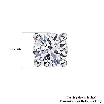 IGI Certified Luxuriant Lab Grown Diamond E-F VS 0.50 ctw Stud Earrings in 14K White Gold