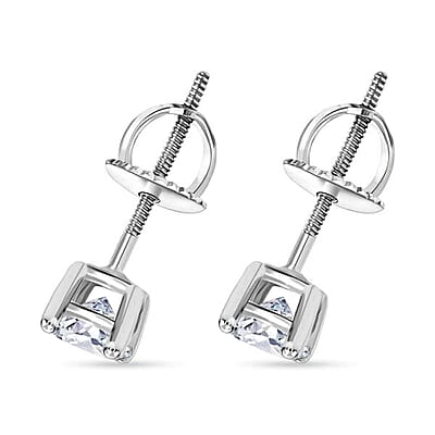 IGI Certified Luxuriant Lab Grown Diamond E-F VS 0.50 ctw Stud Earrings in 14K White Gold