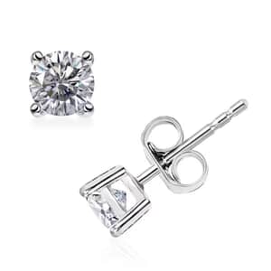 14K Yellow Gold Luxuriant Lab Grown Diamond (E-F, VS) Solitaire Stud Earrings (Del. in 10-15 Days) 0.50 ctw