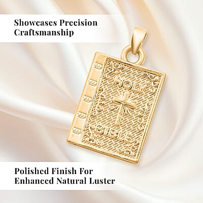 Holy Bible Cross Pendant without Chain in 24K Yellow Gold 1.30 Grams