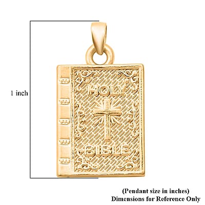 Holy Bible Cross Pendant without Chain in 24K Yellow Gold 1.30 Grams
