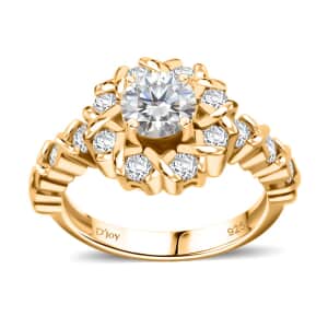 Moissanite 1.90 ctw XOXO Ring in Vermeil Yellow Gold Over Sterling Silver (Size 8.0)