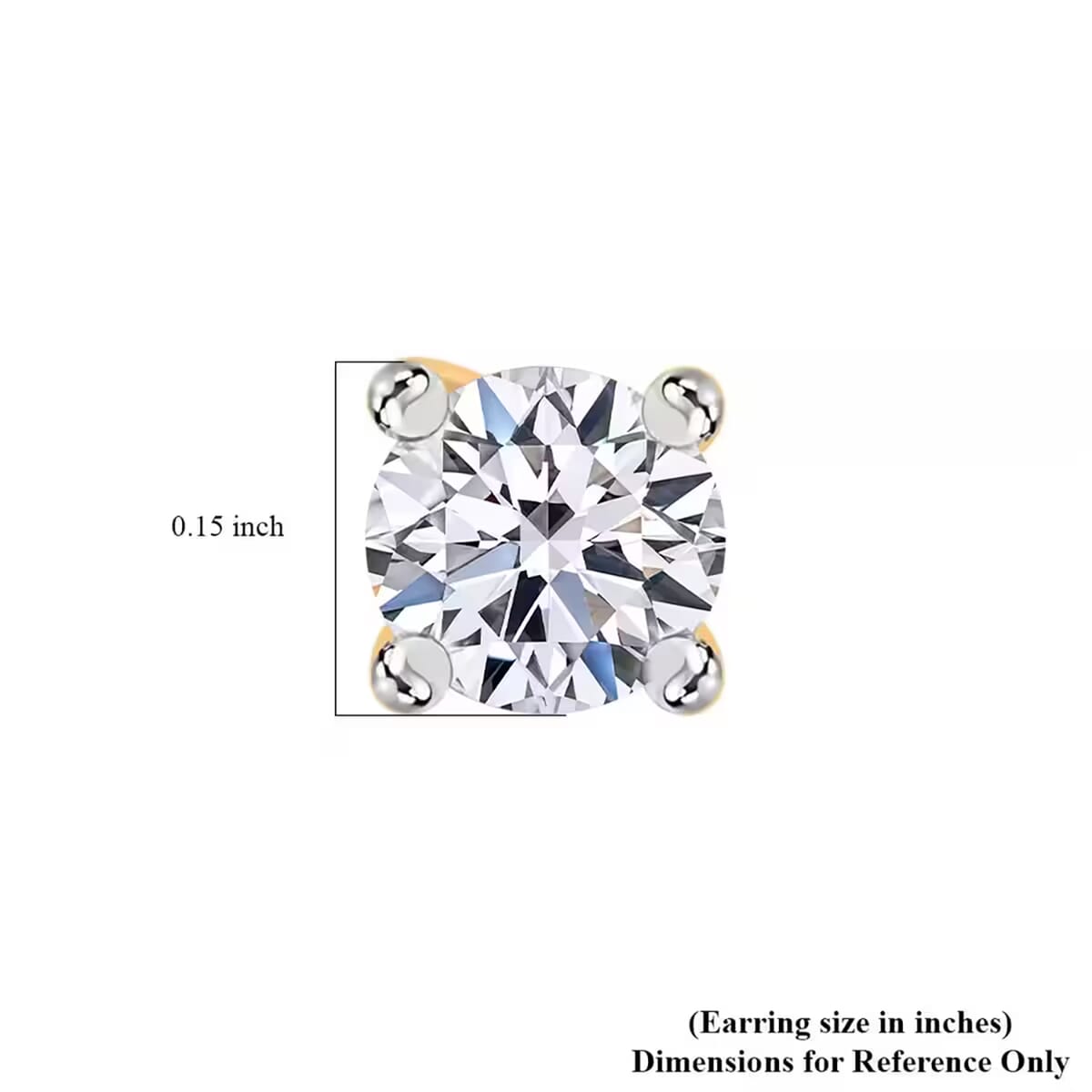 IGI Certified Luxuriant Lab Grown Diamond E-F VS 1.00 ctw Solitaire Stud Earrings in 14K Yellow Gold (Del. in 10-15 Days) image number 9
