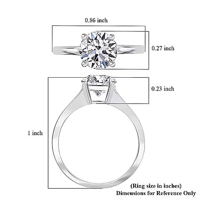 IGI Certified Luxuriant Lab Grown Diamond E-F VS 2.00 ctw Solitaire Ring in 14K White Gold (Size 10.0)