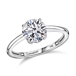 IGI Certified Luxuriant Lab Grown Diamond E-F VS 2.00 ctw Solitaire Ring in 14K White Gold (Size 7.5)