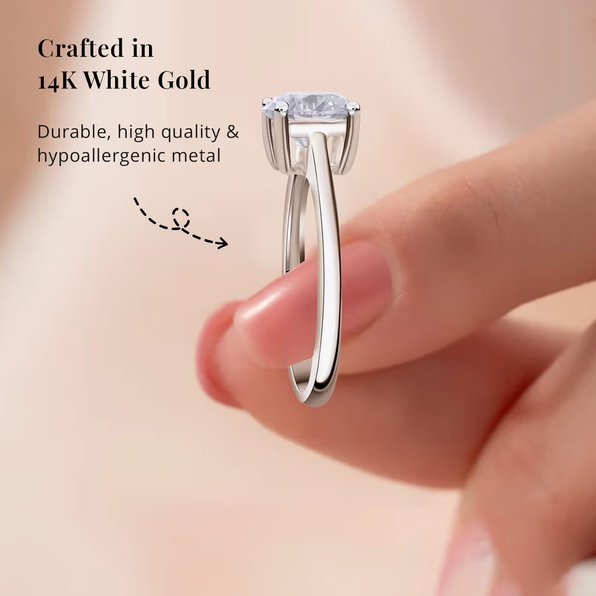 IGI Certified Luxuriant Lab Grown Diamond E-F VS 2.00 ctw Solitaire Ring in 14K White Gold (Size 9.0) (Del. in 10-15 Days) image number 4