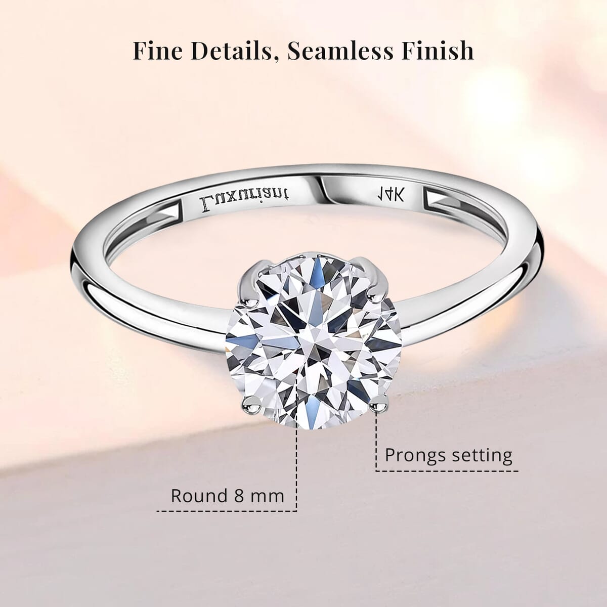 IGI Certified Luxuriant Lab Grown Diamond E-F VS 2.00 ctw Solitaire Ring in 14K White Gold (Size 9.0) (Del. in 10-15 Days) image number 5