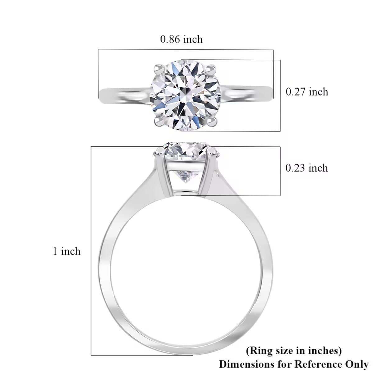 IGI Certified Luxuriant Lab Grown Diamond E-F VS 2.00 ctw Solitaire Ring in 14K White Gold (Size 9.0) (Del. in 10-15 Days) image number 9