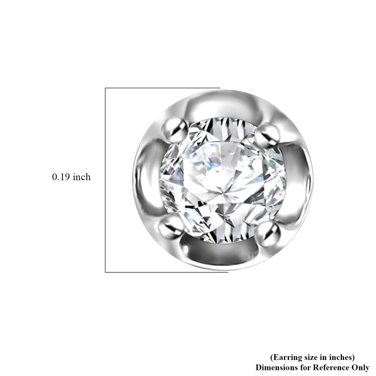 Luxuriant Lab Grown Diamond 0.20 ctw Stud Earrings in Platinum Over Sterling Silver  image number 5