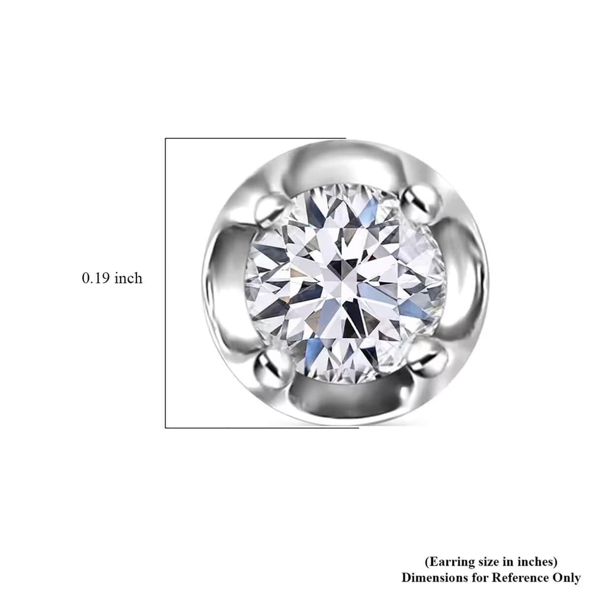 Luxuriant Lab Grown Diamond 0.20 ctw Stud Earrings in Platinum Over Sterling Silver  image number 7