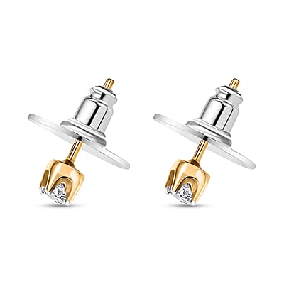 Luxuriant Lab Grown Diamond 0.20 ctw Stud Earrings in 18K Yellow Gold Over Sterling Silver 