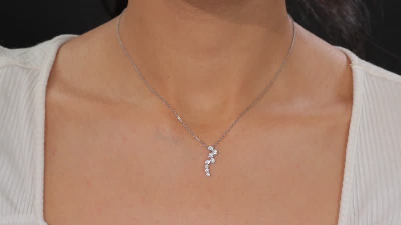 Luxuriant Lab Grown Diamond 0.25 ctw Pendant without Chain in Rhodium Over Sterling Silver