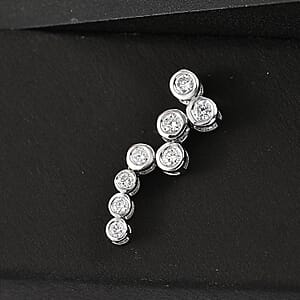 Luxuriant Lab Grown Diamond 0.25 ctw Pendant without Chain in Rhodium Over Sterling Silver