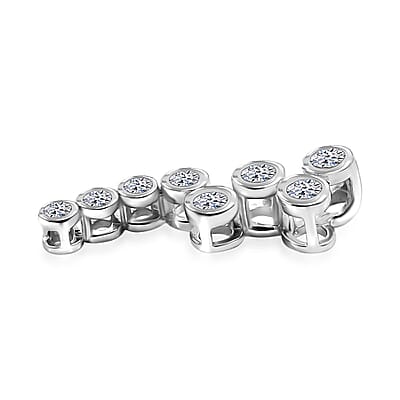 Luxuriant Lab Grown Diamond 0.25 ctw Pendant without Chain in Rhodium Over Sterling Silver