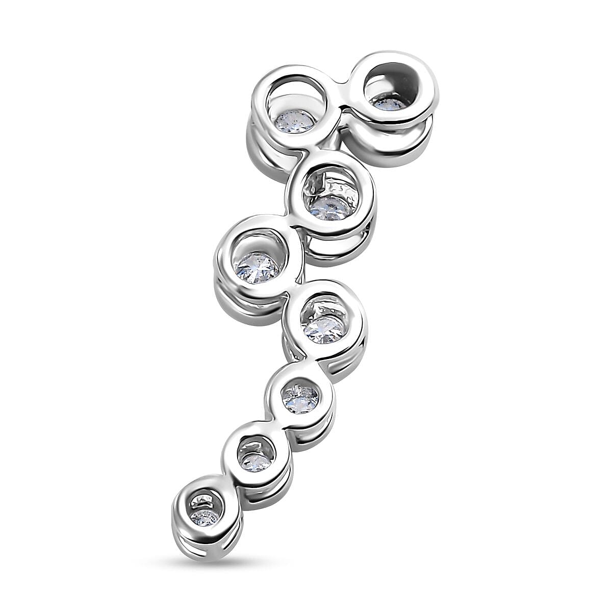 Luxuriant Lab Grown Diamond 0.25 ctw Pendant without Chain in Rhodium Over Sterling Silver