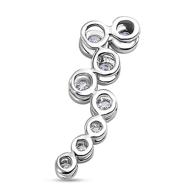 Luxuriant Lab Grown Diamond 0.25 ctw Pendant without Chain in Rhodium Over Sterling Silver