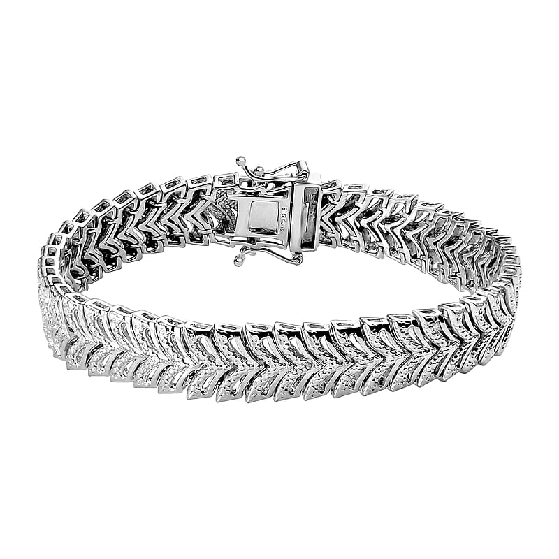 Karis Diamond Accent Bracelet in Platinum Bond (7.25 In)