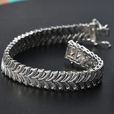 Karis Diamond Accent Bracelet in Platinum Bond (7.25 In)