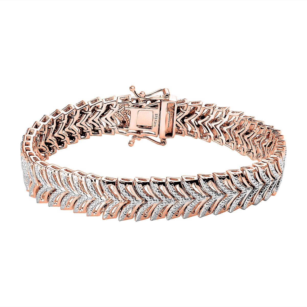 Karis Diamond Accent Bracelet in 18K RG Plated (7.25 In) image number 0