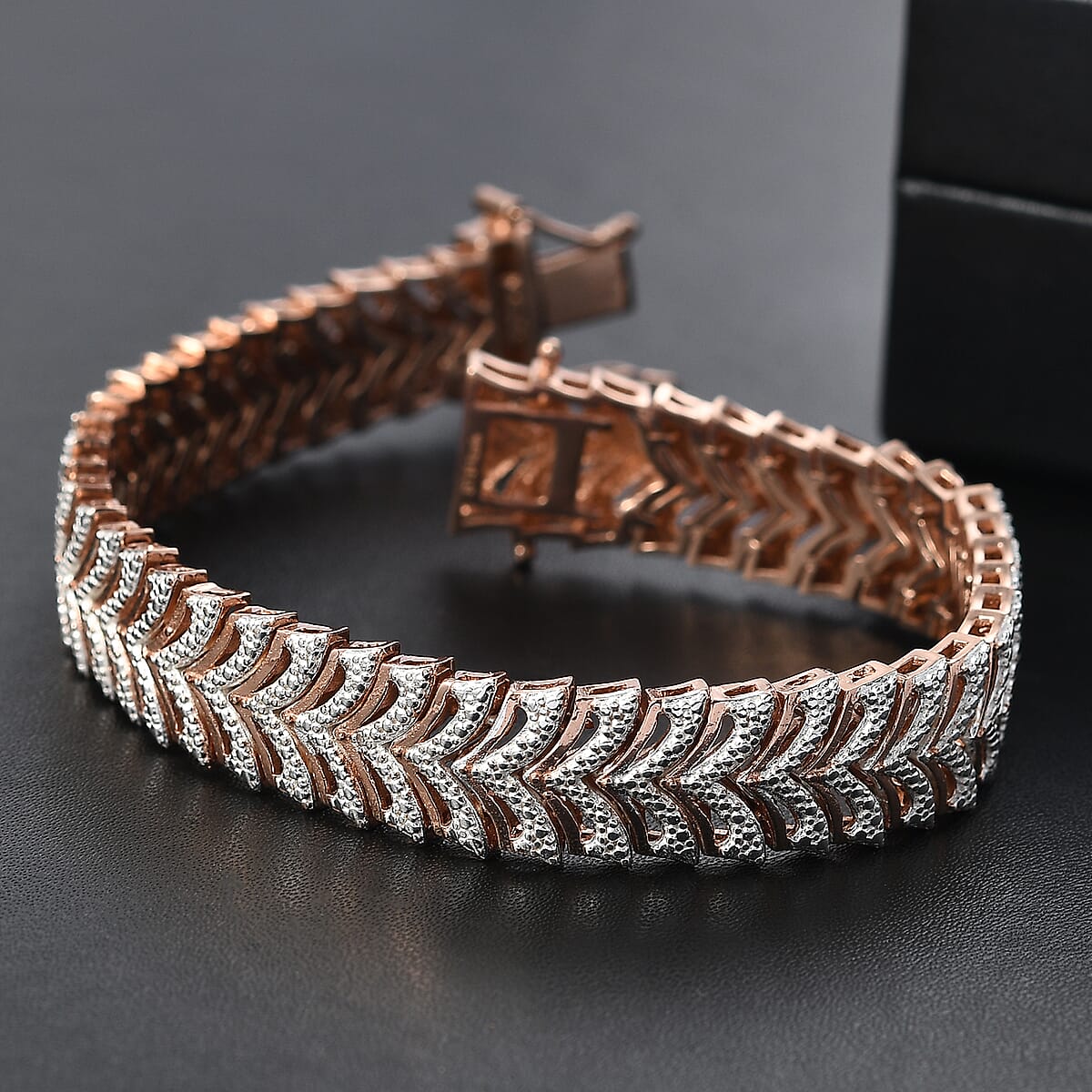Karis Diamond Accent Bracelet in 18K RG Plated (7.25 In) image number 1