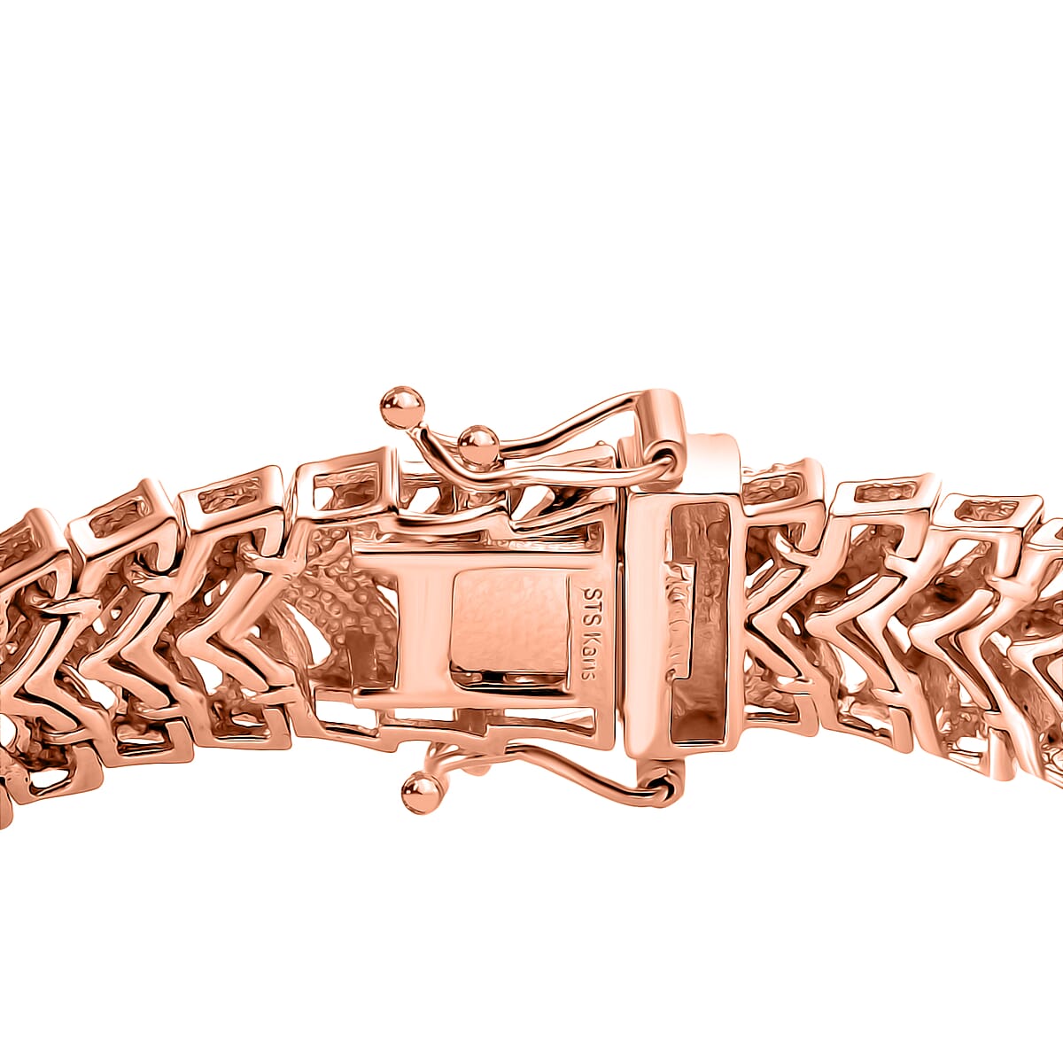 Karis Diamond Accent Bracelet in 18K RG Plated (7.25 In) image number 3