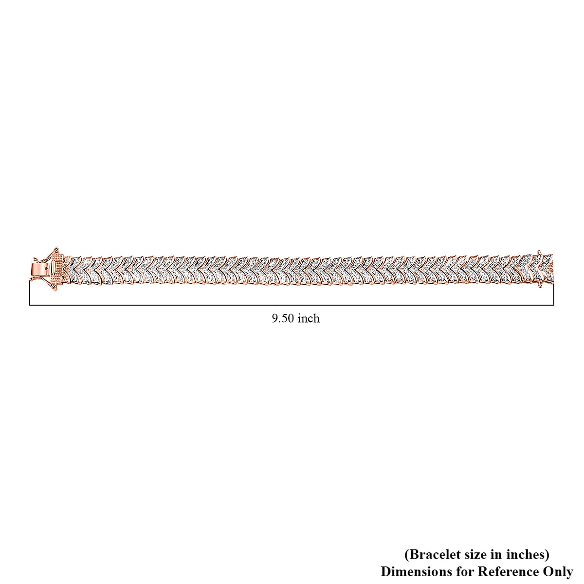Karis Diamond Accent Bracelet in 18K RG Plated (7.25 In) image number 4