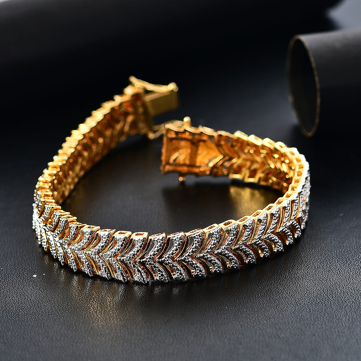 Karis Diamond Accent Bracelet in 18K YG Plated (7.25 In) image number 1