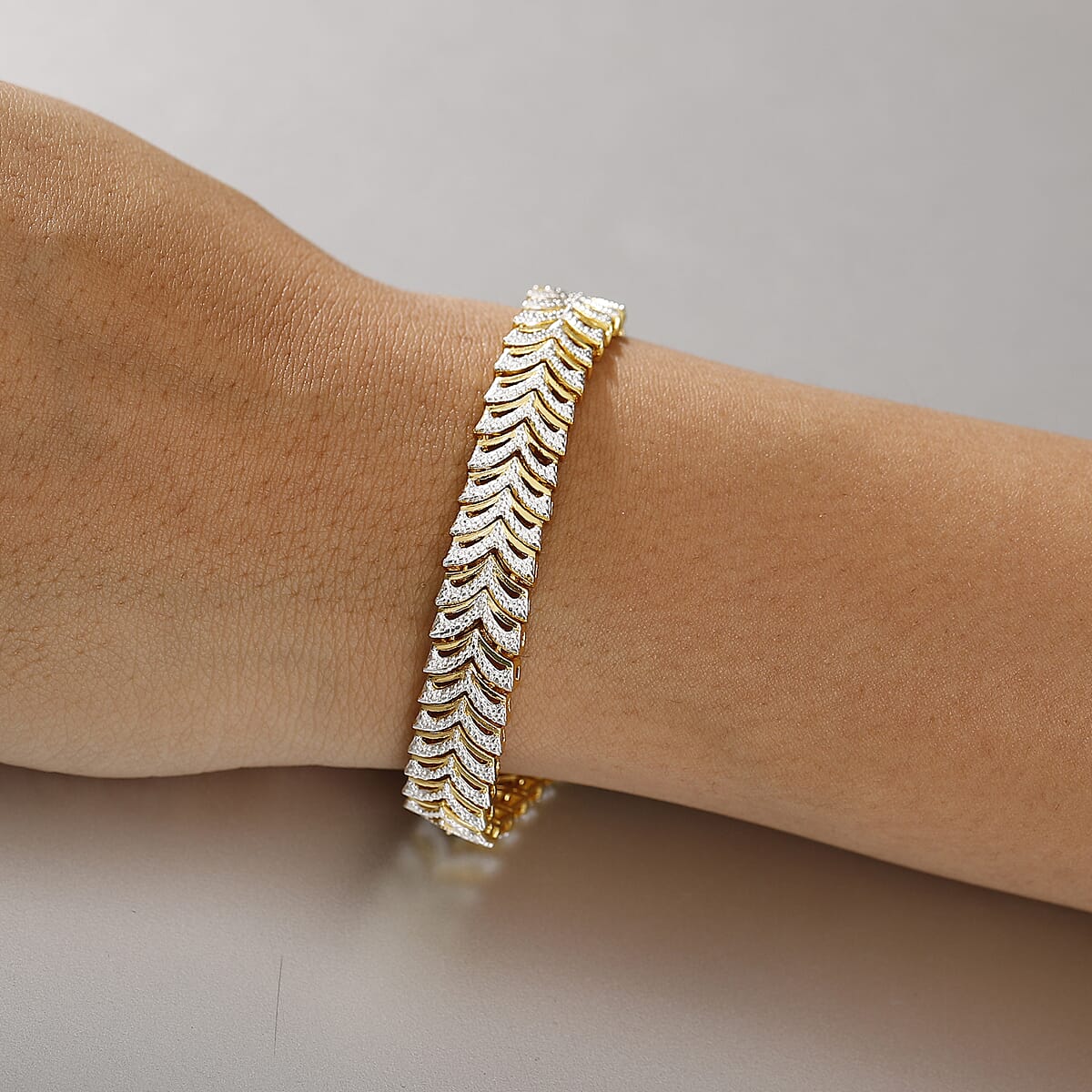 Karis Diamond Accent Bracelet in 18K YG Plated (7.25 In) image number 2