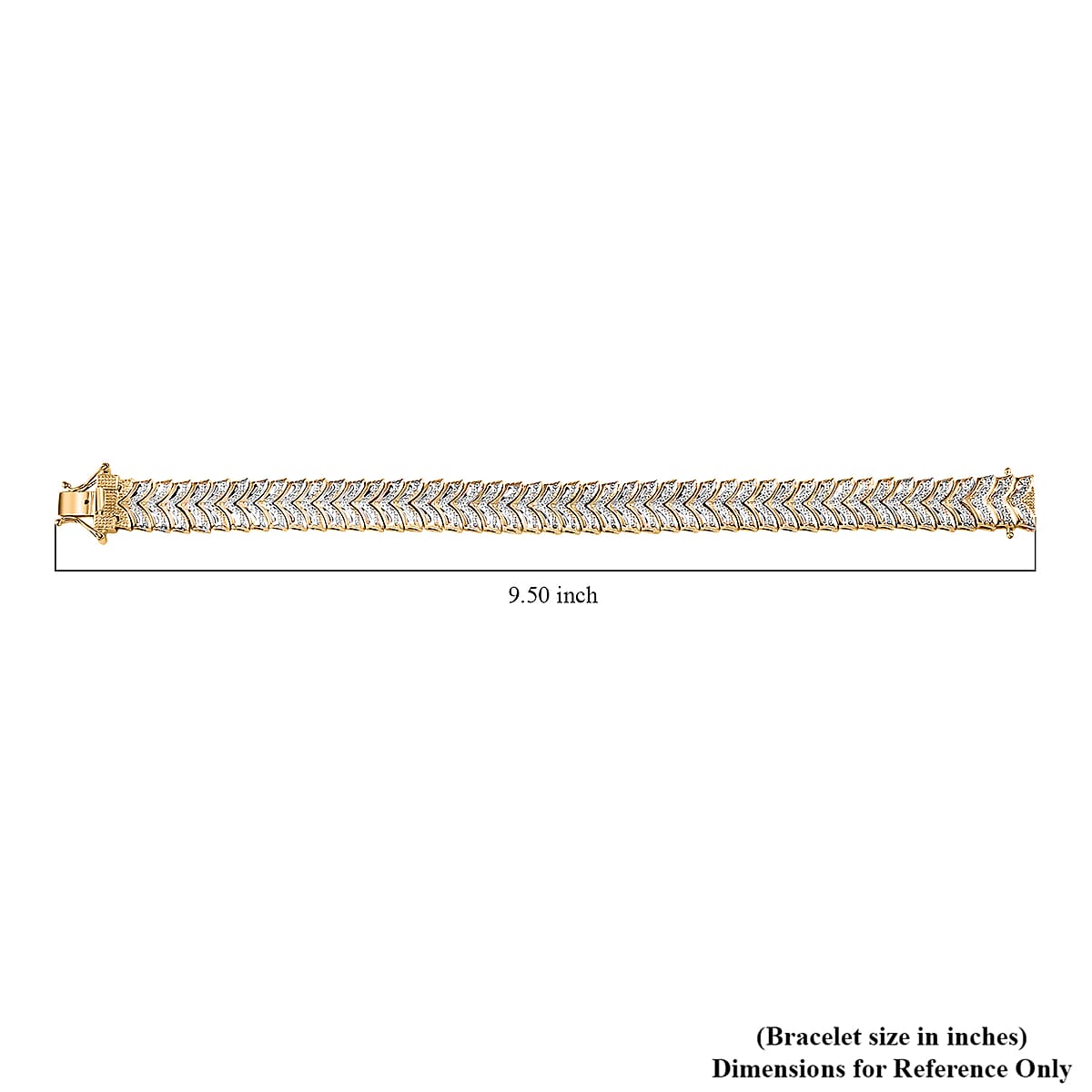 Karis Diamond Accent Bracelet in 18K YG Plated (7.25 In) image number 4