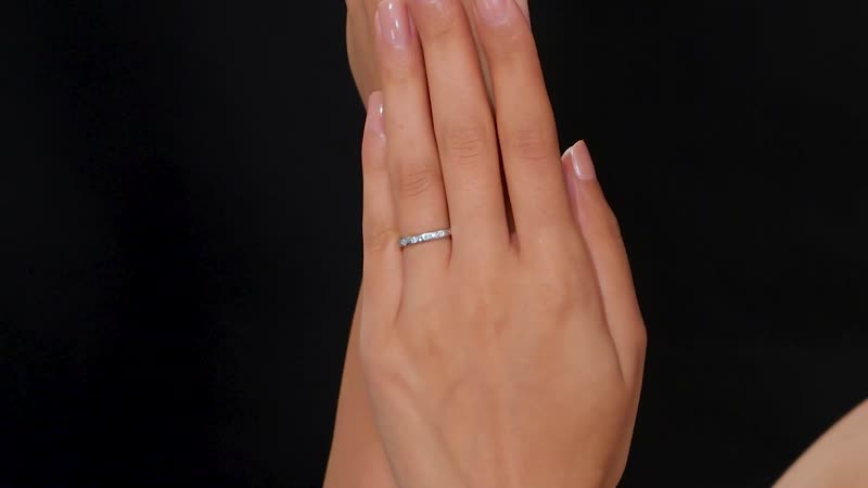Luxuriant Lab Grown Diamond G-H SI 0.15 ctw Ring in Rhodium Over Sterling Silver (Size 10.0)