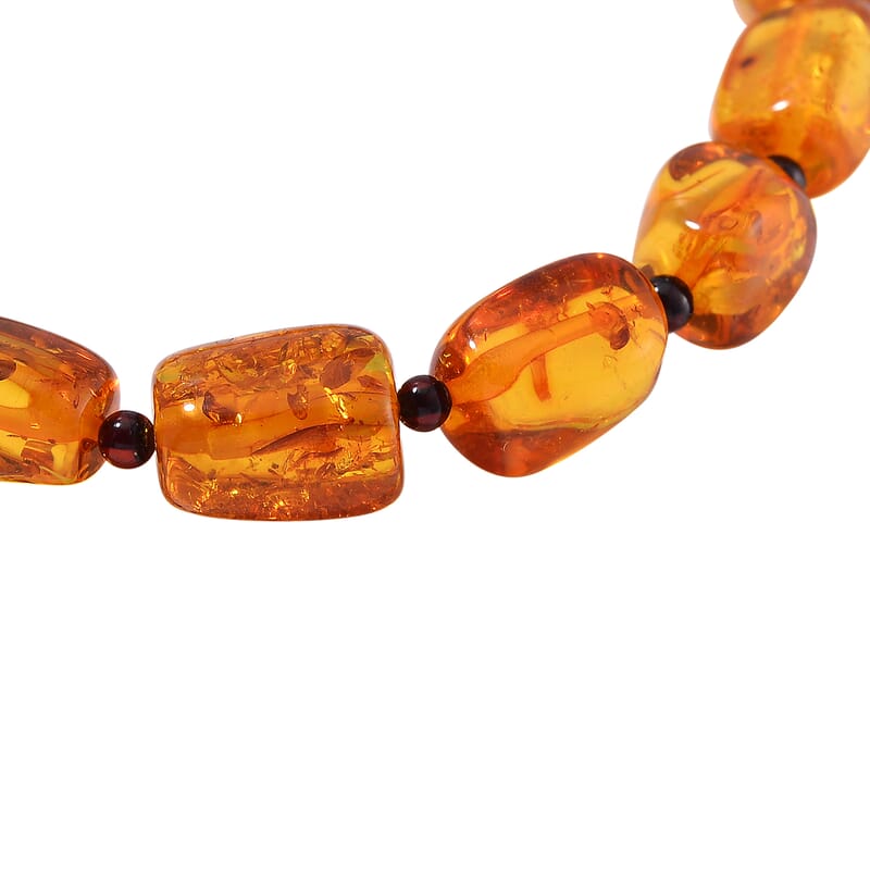 Baltic Amber Nugget Stretch Bracelet