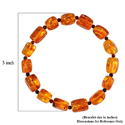 Baltic Amber Nugget Stretch Bracelet
