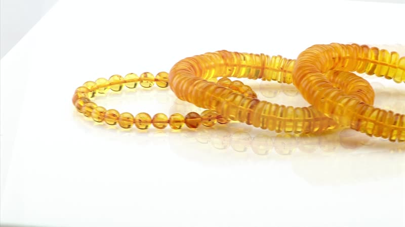 Baltic Amber Round Beaded Stretch Bracelet