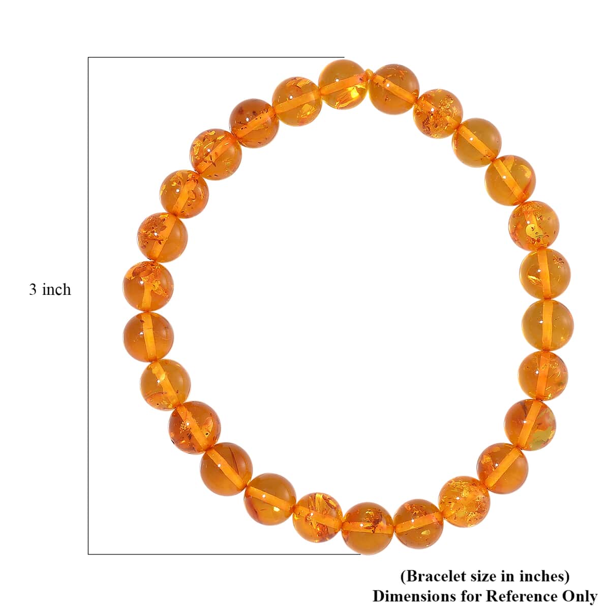 Doorbuster Baltic Amber Beaded Stretch Bracelet image number 3